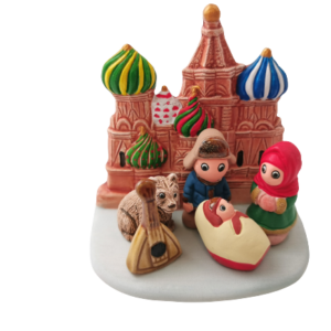 Mini crèche de Noël Russie en céramique