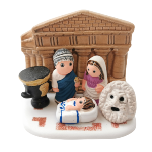 Mini crèche de Noël Grèce en céramique