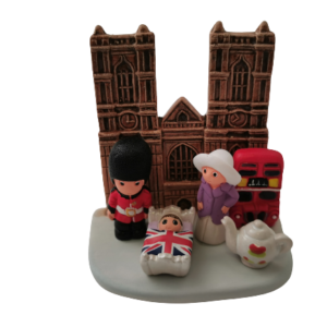 Mini crèche de Noël Londres en céramique