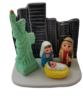 Mini crèche de Noël New York en céramique