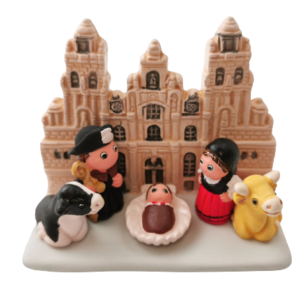 Mini crèche de Noël Saint-Jacques-de-Compostelle en céramique