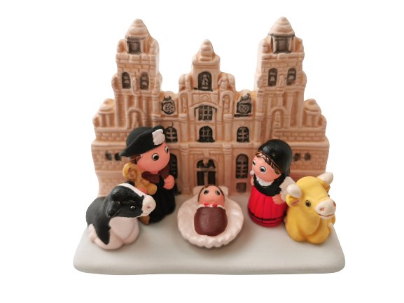 Mini crèche de Noël Saint-Jacques-de-Compostelle en céramique