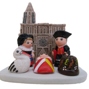 Mini crèche de Noël Strasbourg en céramique