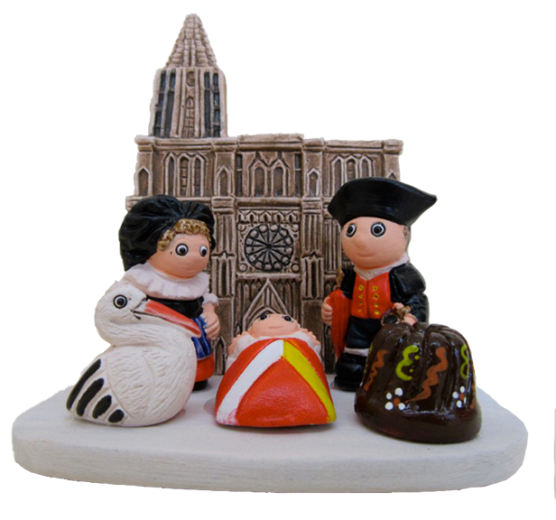 Mini crèche de Noël Strasbourg en céramique