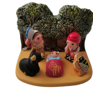 Mini crèche de Noël Roussillon en céramique