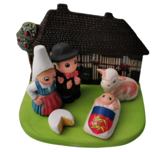 Mini crèche de Noël Normandie en céramique