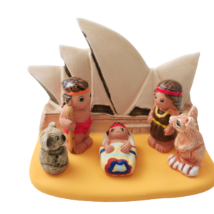 Mini crèche de Noël Australie en céramique