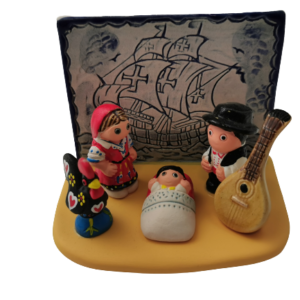Mini crèche de Noël Portugal en céramique