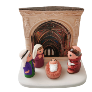 Mini crèche de Noël Chemin Franciscain en céramique