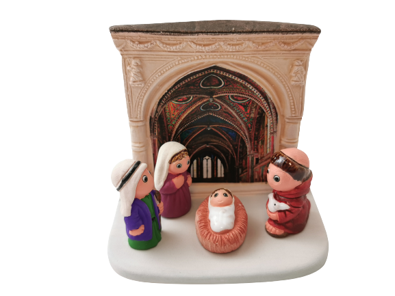 Mini crèche de Noël Chemin Franciscain en céramique