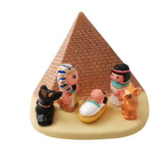 Mini crèche de Noël Egypte Antique en céramique