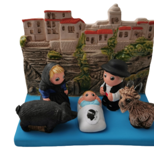Mini crèche de Noël Corse en céramique