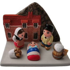 Mini crèche de Noël Ch’ti en céramique