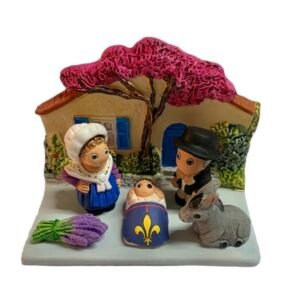 Mini crèche de Noël Provence en céramique