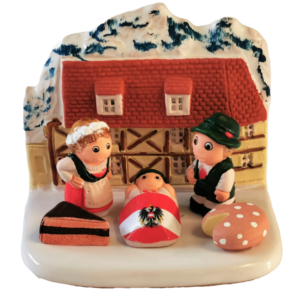 Mini crèche de Noël Autriche en céramique