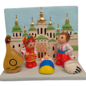 Mini crèche de Noël Ukraine en céramique
