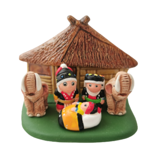 Mini crèche de Noël Thaïlande en céramique