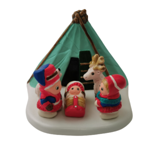 Mini crèche de Noël Finlande en céramique