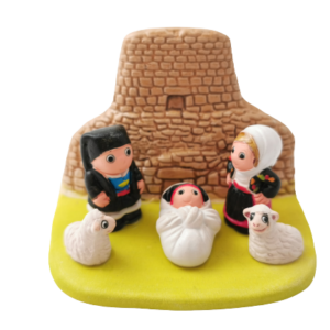 Mini crèche de Noël Sardaigne en céramique