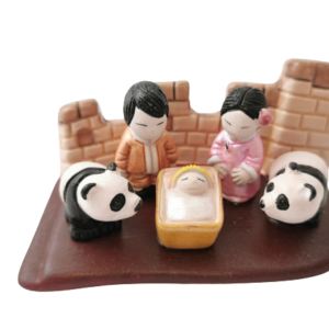 Mini crèche de Noël Chine en céramique