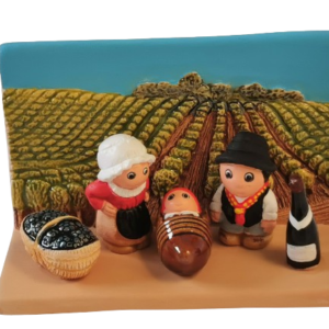 Mini crèche de Noël Bourgogne en céramique