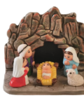 Mini crèche de Noël Lourdes en céramique
