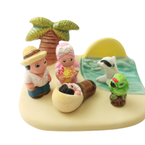 Mini crèche de Noël Cuba en céramique