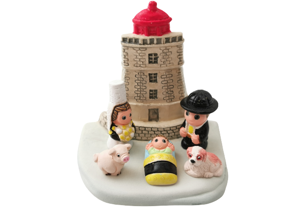 Mini crèche de Noël Bretagne en céramique
